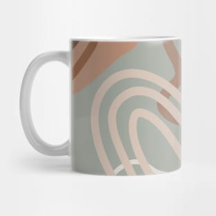 Neutral mid century warm minimalist abstract organic shapes pattern Mug